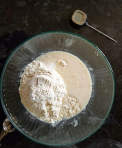 Adding beer to bread dough