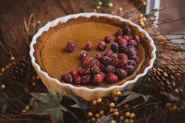 Pumpkin Pie with Frosted Cranberries/Reunited